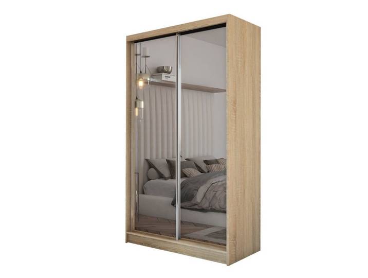 Compleo Schwebetürenschrank Compleo MOLDE 02, Kleiderschrank mit Spiegel, 150 cm, Garderobe