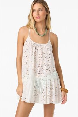 O'Neill s Kylee Mini Cover-Up Dress in White, Size Large