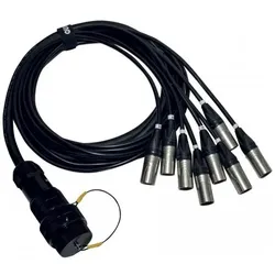 Quik Lok ITPRO/SY25F8M-2,5 Frusta 8 Canali Syntax F Cannon XLR M 2,5 mt (2.50 m, XLR Kabel), Audiokabel