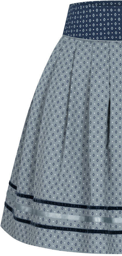 Dirndl NÜBLER "Trachtenrock Giulia", Damen, Gr. 38, EURO, blau, Obermaterial: 100% Baumwolle CO., Kleider