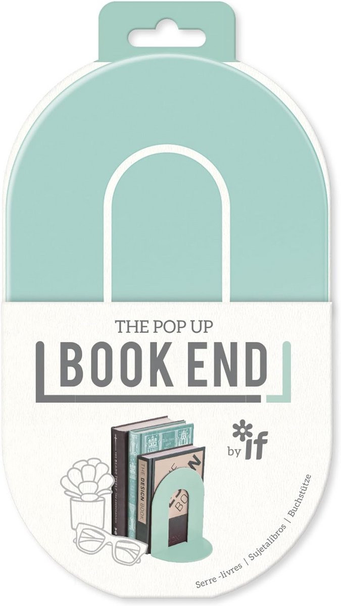 Moderne boekensteun voor hardcover en paperback - Mintkleur