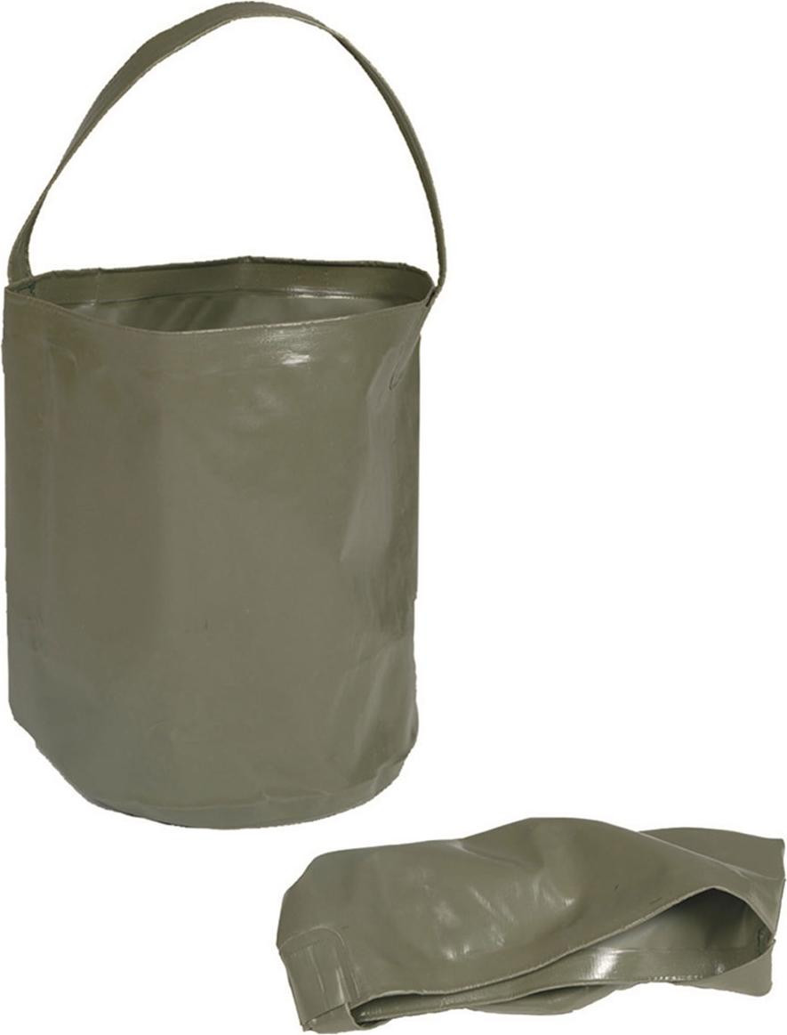 Opvouwbare emmer 10 liter olijfgroen