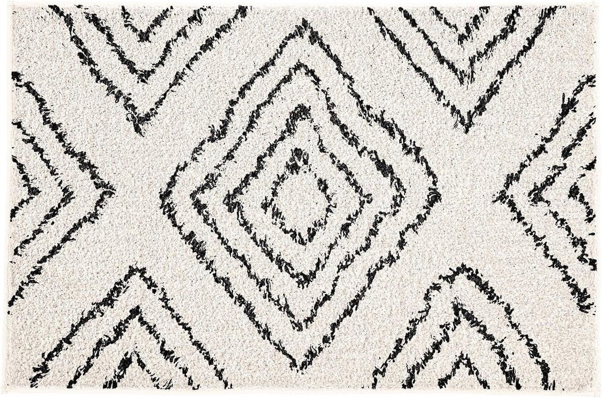Badmat Boho Badkamerkleed van gerecycled katoen - Natuur - 70 x 120 cm