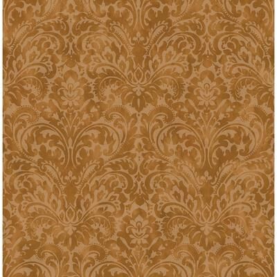 Seabrook Designs Bernie Damask Unpasted Wallpaper