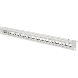 Digitus Modulares Patch Panel, 24-Port, bestückt mit 24x DN-93615, Server Zubehör, Grau