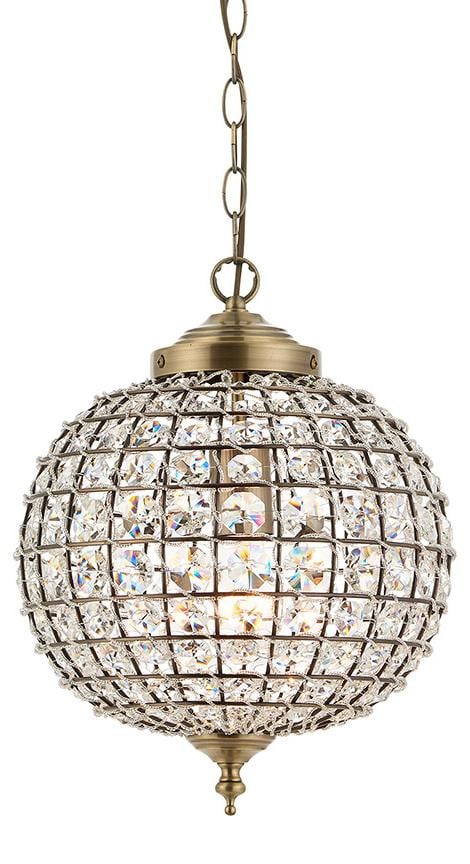 Endon Hanglamp Tanaro Messing Antiek Design B/D/H: 30 x 30 x 122 cm