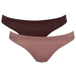 Sloggi 2P ZERO Motion Mini Brief Braun Polyester Small Damen