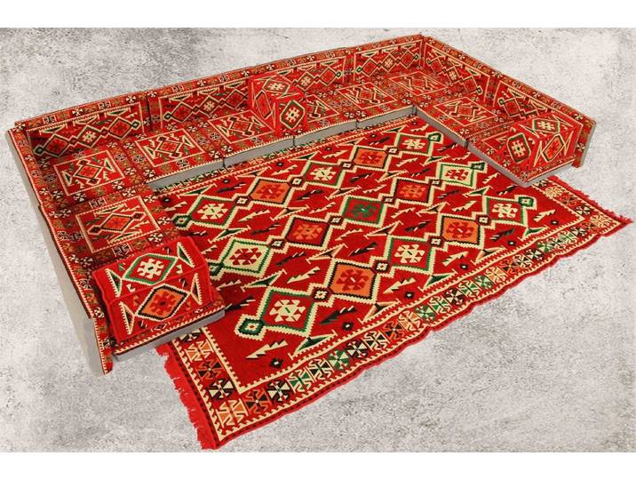 CaddeBuy Sofa Orientalische Sitzecke Anadolu Rot, 22 Teile