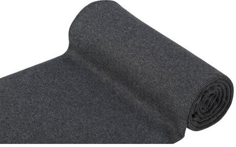 Rippen-Bündchenstoff "Comfort", anthrazit-melange