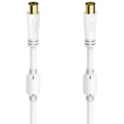 Hama Antennenkabel 5m, vergoldet, 100 dB, Coax Steckerkabel
