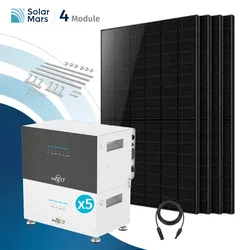 Balkonkraftwerk 2000 Watt mit Speicher SunEnergyXT 500 Pro Set - SunEnergyXT 500 Pro / 5x B500 / Ziegeldach
