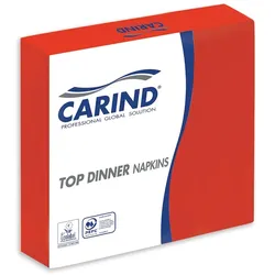 Carind-Servietten, 38×38 cm, Set 40x42 Stück, 1/4 Zoll, 2-lagig, rot