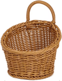 Inspire Picks Handwoven Rattan Style Hanging Storage Basket With Handle 7