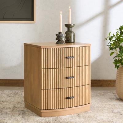 SAFAVIEH Couture Shelbie 20-Inch Reeded Resin Drawer Nightstand