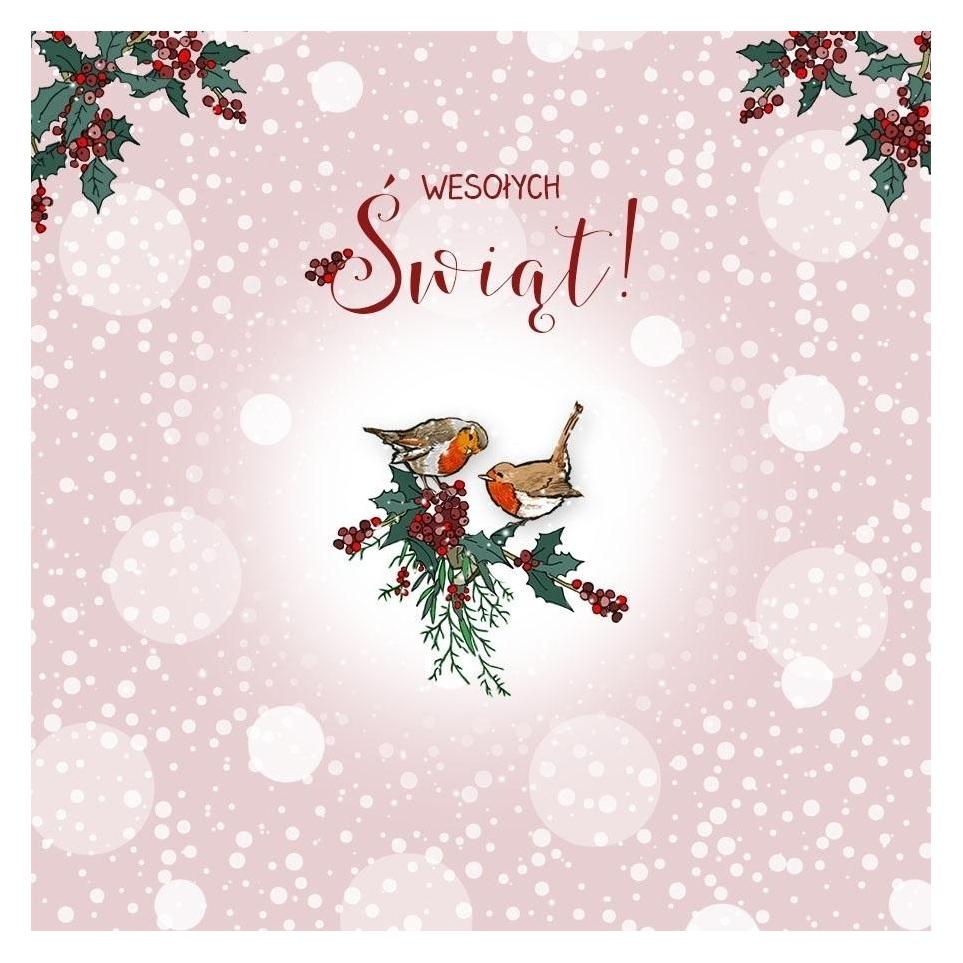 Clear Creation Swarovski quadratische Karte CL3510 PO Weihnachtsvögel (41943575)