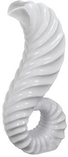 Uniquewise Tall Floor Vase for Home Decor, White Horn Floor Vase, 32-Inch-High Unique Decorative Vase Flower Holder, Interior Decoration