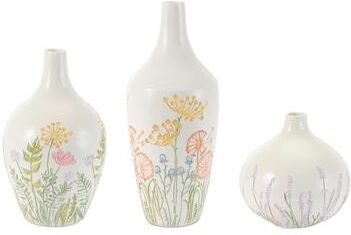Melrose International Wildflower Botanical Resin Vase (Set of 3)