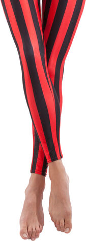 Leggings "Streifen", rot/schwarz