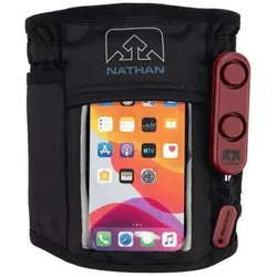 Nathan Telefonmanschette mit Alarm SaferRun, Smartphone Sportarmband, Schwarz