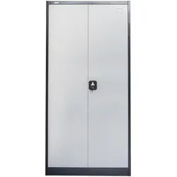 Jet-Line, Aktenschrank, Aktenschrank Omsk dunkelgrau-weiss (90 x 45 x 185 cm)