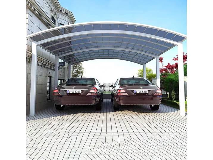 Villa extérieure Pergola pare-soleil abri auvent tente Carport Gazebos Polycarbonate métal Garage moderne auvent en alliage d'aluminium voiture