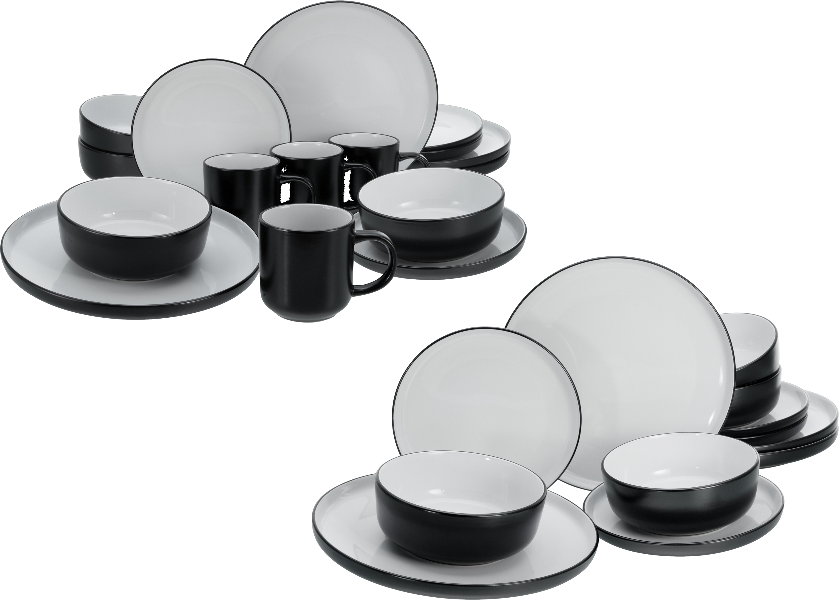 CREATABLE Geschirrset »Nordic Cool Black«, 16-teilig / 12-teilig