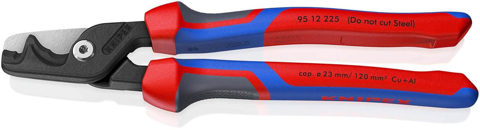 Knipex StepCut XL Kabelknipper 95 12 225 rood/blauw, lengte: 225 mm
