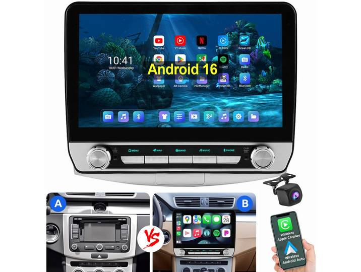 ESSGOO 9 Für VW Passat VW B7 CC 2010-2015 GPS carplay Autoradio (RDS, Digitalradio (DAB), FM)