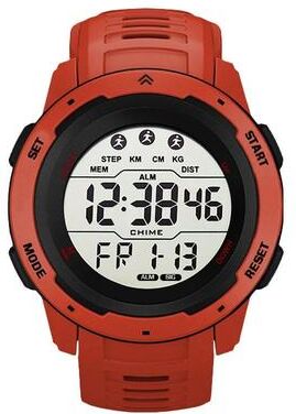 Everyday Crate SYNOKE 9811 Digital Sports Watch Waterproof Outdoor Running Luminous Large Display Watch red