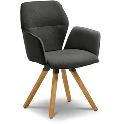 Stuhl Merlot Stoff Grau Graphit