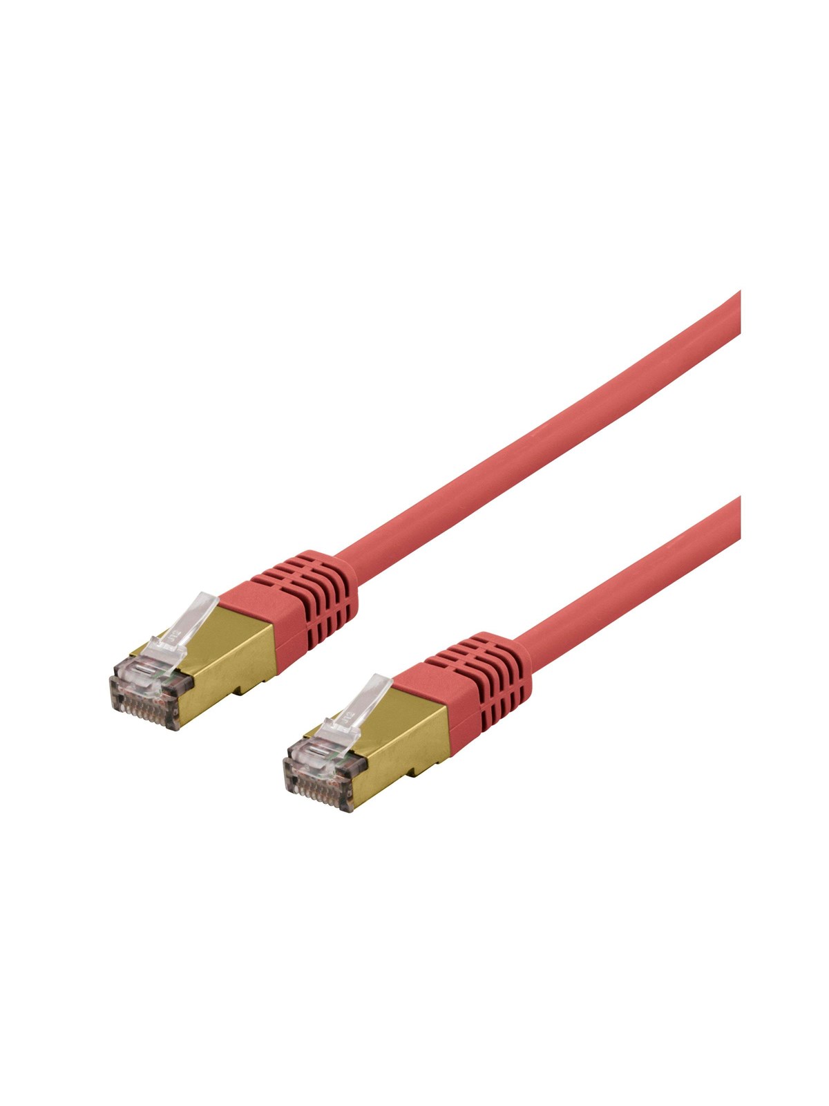 Deltaco SFTP-61RAH - patch cable - 1 m - red - Rot - 1m