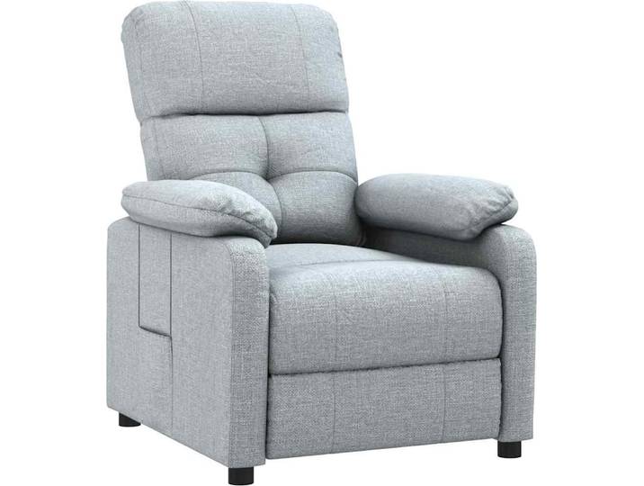 vidaXL Fauteuil relax gris clair Tissu