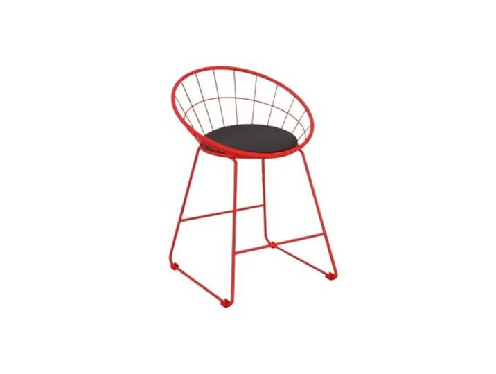 Küche Kleiner Barstuhl aus Eisen for die Küche, Bar, den Milchteeladen(Red)