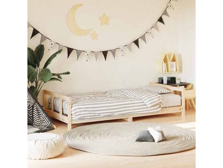 Stable&robuste Cadre de lit pour enfants 90x200 cm bois de pin massif avec manuel de montage &01_18977