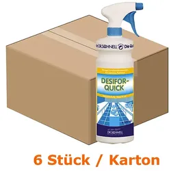 Dr. Schnell DESIFOR QUICK 6x500 ml, Flächendesinfektion flüssiges Schnelledesinfektionsmittel, Parfümfrei