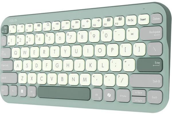 Asus Marshmallow KW100 75% Compact Wireless Bluetooth Keyboard - Green Tea Latte