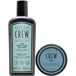 American Crew Fiber + Cleanser Set (Fiber 50g + Cleanser 250ml)
