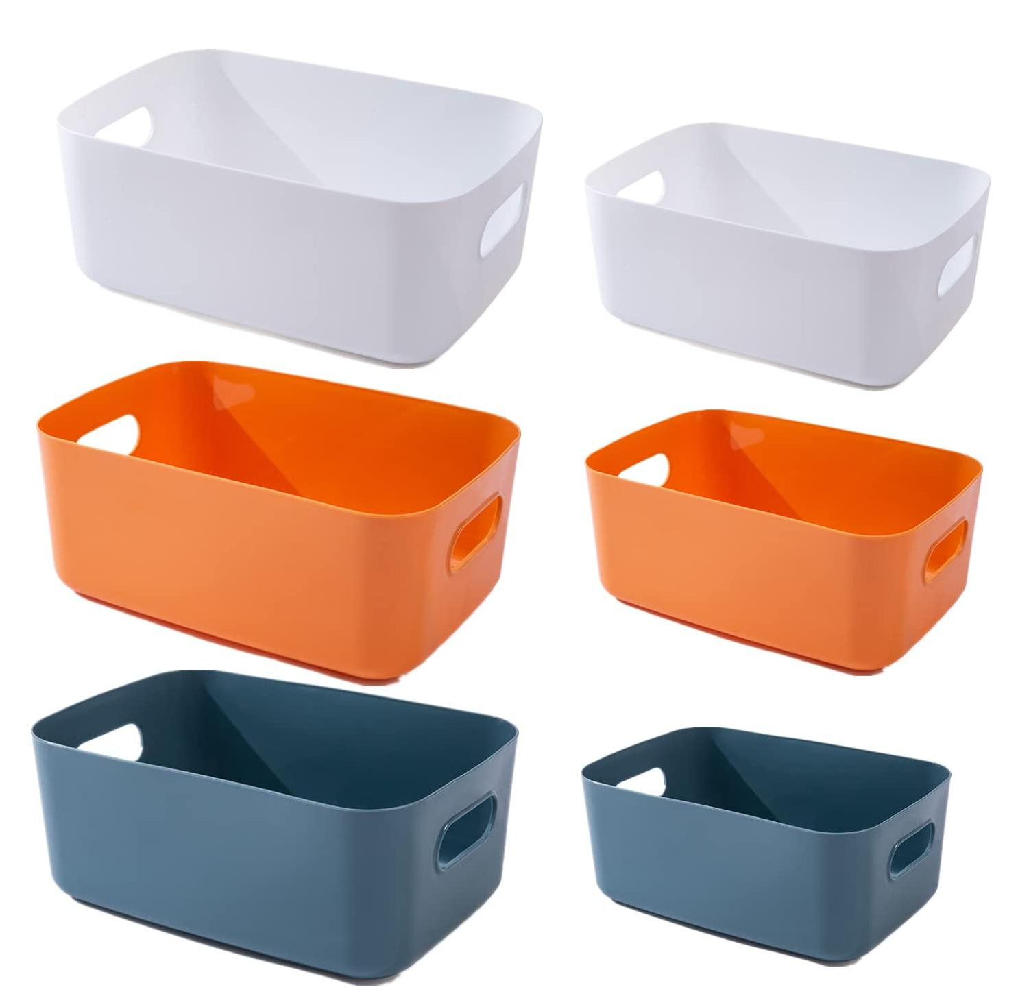 Dripio Set van 6 Opbergmanden met Handvatten, Open Weave, Kunststof