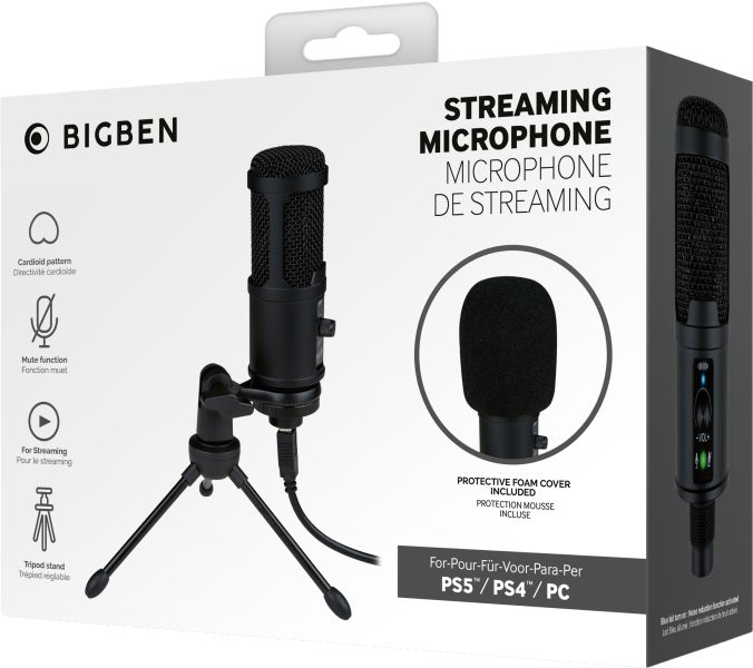 Bigben Streaming Microphone with Tripod-Standaard (Diversen) Nieuw
