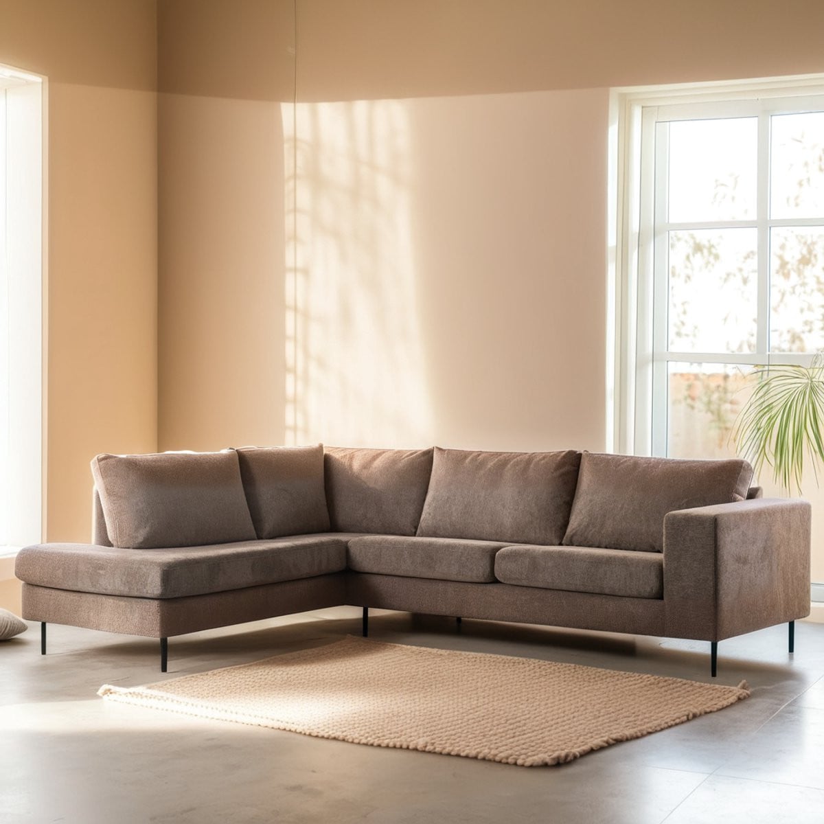 Moderne Hoekbank Lord Taupe voor de Woonkamer