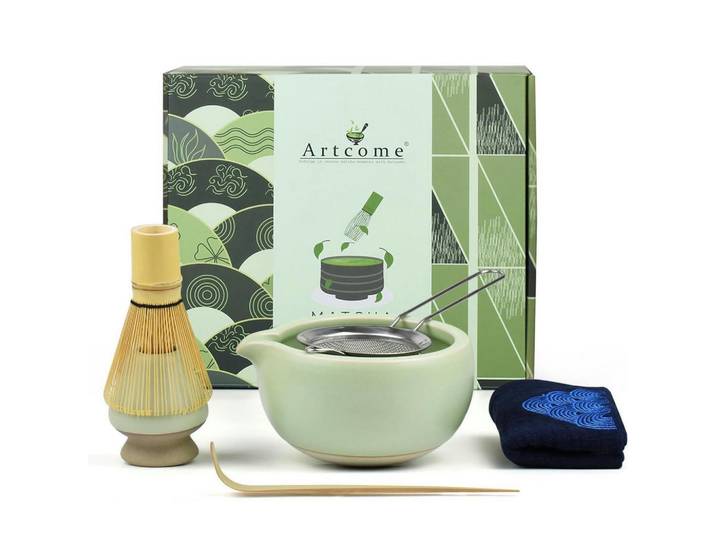 Teezeremonie Set Matcha Grün 5-teilig, Keramik, 5.3x11.2x22.4 cm, Geschirr, Kannen & Karaffen, Kaffeezubehör & Teezubehör