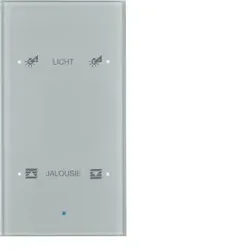 Berker 75142134 Glas-Sensor 2fach Komfort TS Sensor konfiguriert, alu
