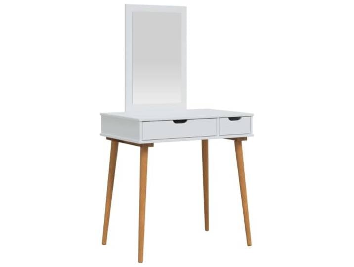 HNSMFPRE Schminktisch-Set, 2-teilig, Weiß, 76 x 50 x 143 cm Beine aus massivem Kiefernholz, Ablage für Kosmetik, Trockenreinigung