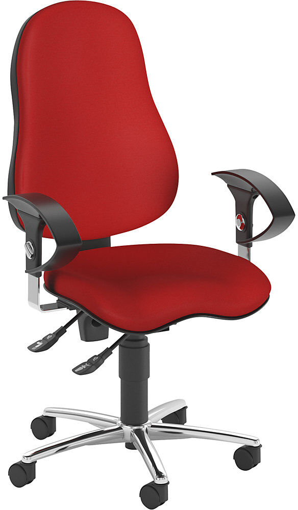 Bürostuhl SITNESS 10, mit verstellbaren Armlehnen, rot Topstar