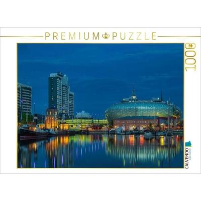 CALVENDO Puzzle Panorma Havenwelten - Bremerhaven | 1000 Teile Lege-Größe 64x48cm Foto-Puzzle für glückliche Stunden