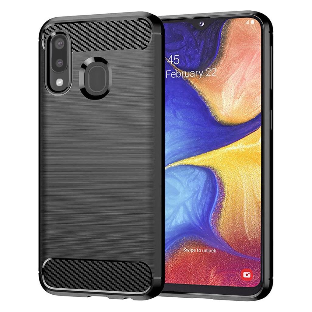 Techsuit - Carbon Silicone - Samsung Galaxy A20e - Black (Samsung Galaxy A20e) (56336965)