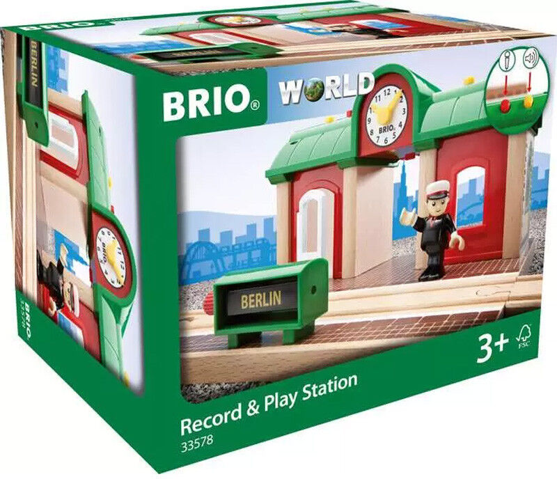 Coffret World : Gare Principale à Enregistreur vocal - BRIO