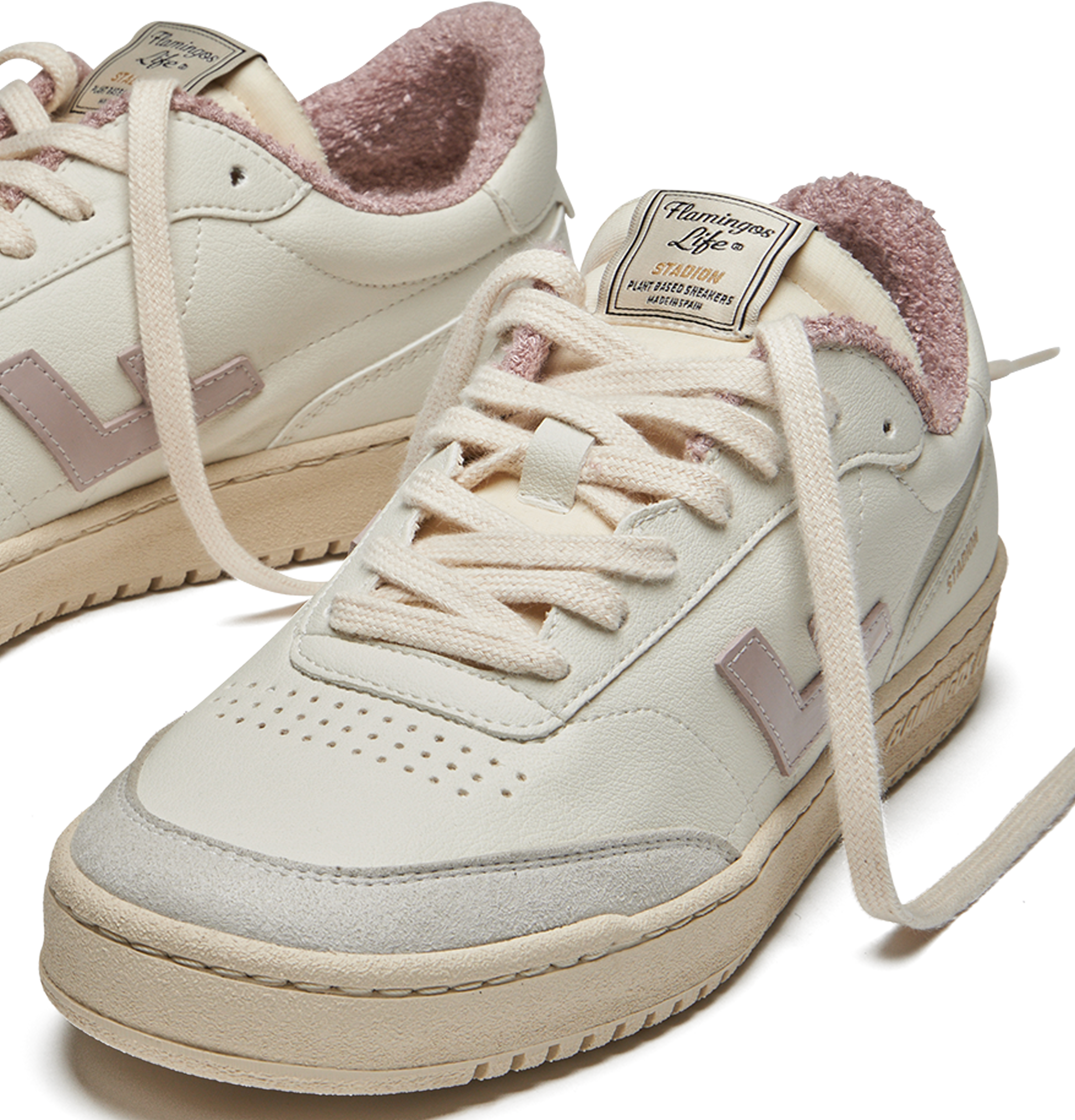 Sneaker FLAMINGOS LIFE "STADION", Damen, Gr. 37, beige (gesso mauve), Textil, Schuhe Sneaker