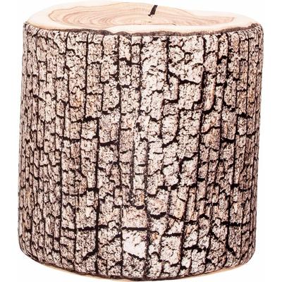 Sitzhocker SITTING POINT "DotCom WOOD", Kinder, Gr. B/H/T: 50cm x 50cm x 50cm, Polyester, beige (natur), Hocker Sitzhocker