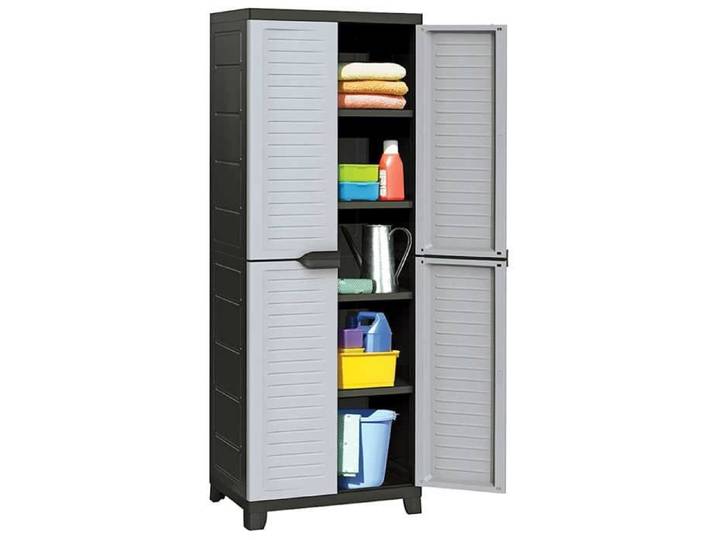 Gris Armoire en plastique 65x45x181 cm - Meuble Rangement LV30148